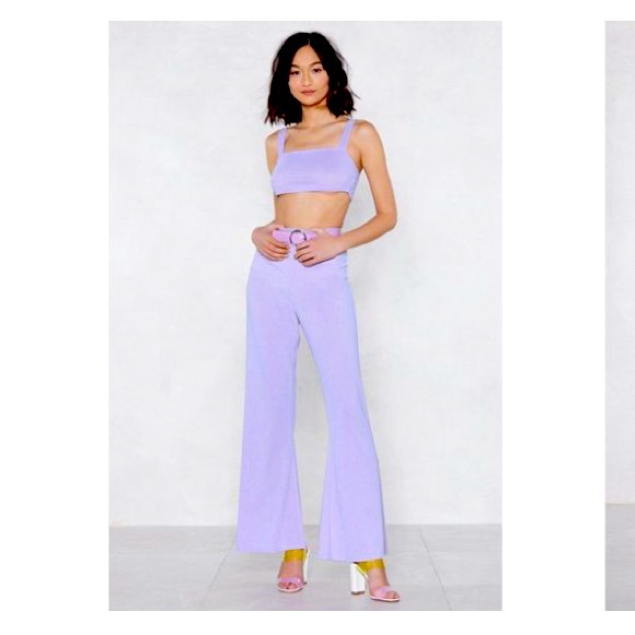 Nasty Gal Pants Jumpsuits Nasty Gal Lavender Bell Bottom Pants Poshmark